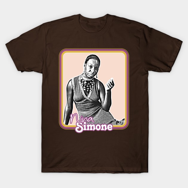 Nina Simone //// Retro Fan Art Design T-Shirt by DankFutura